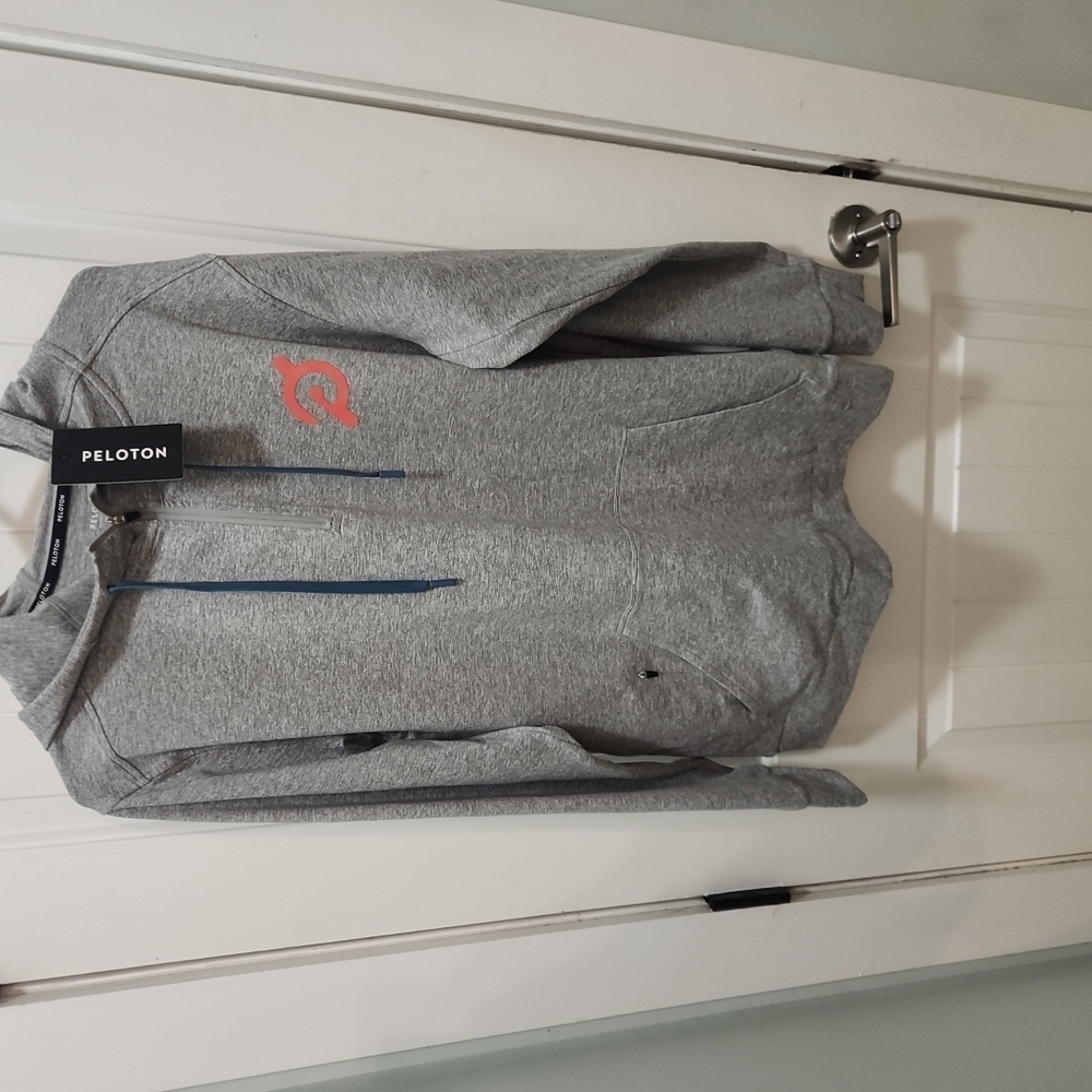 Peloton Gray Zip Up Sweater with Classic Design